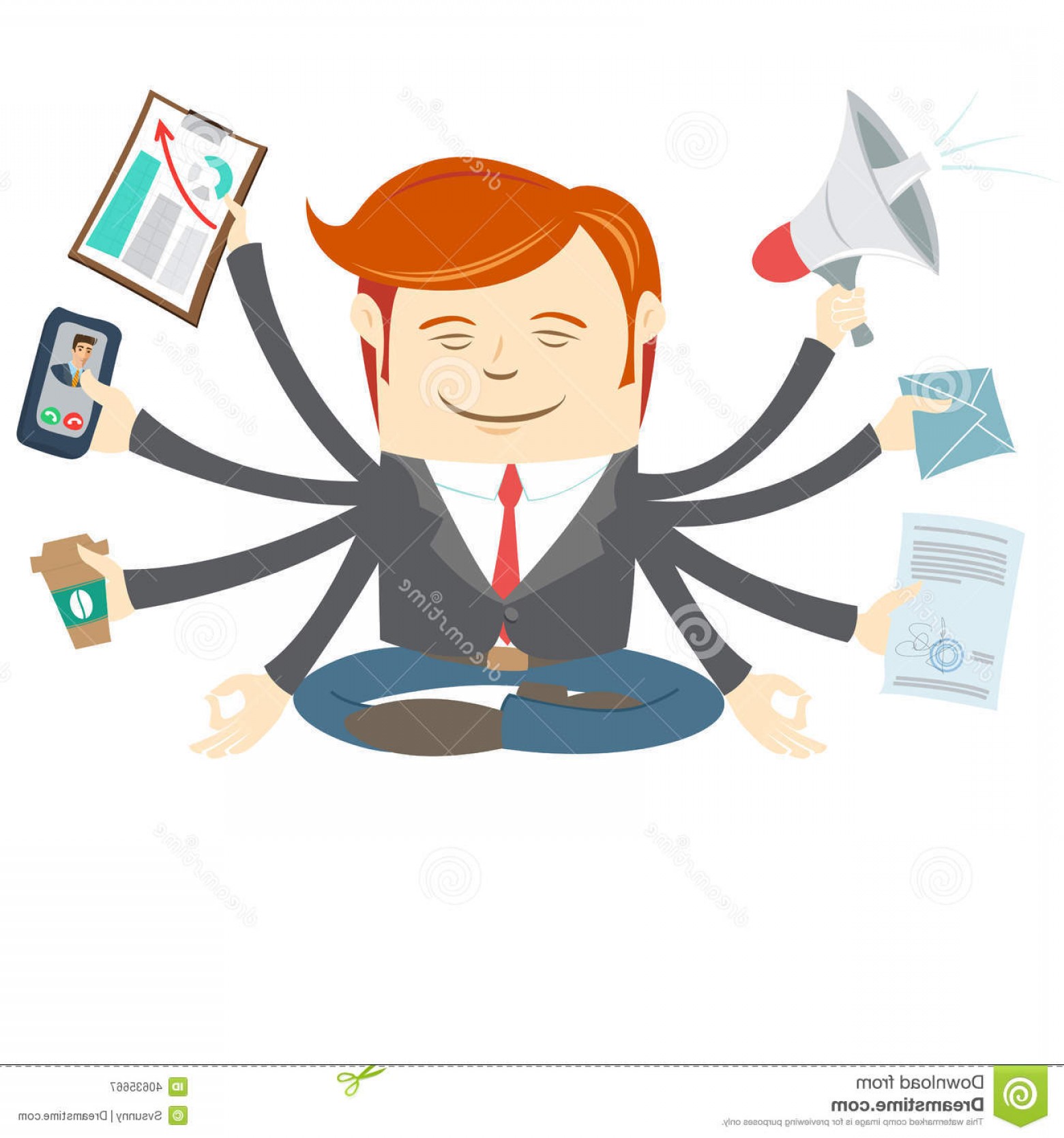 1560x1668 Stock Images Office Man Meditating Middle Busy Workday Vector