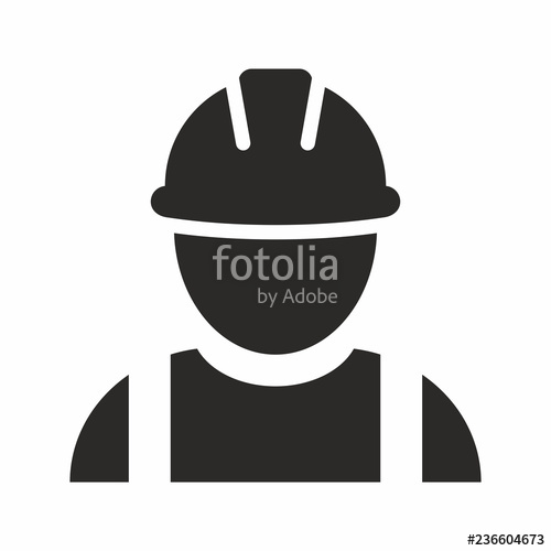 500x500 Construction Worker Vector Icon Stock Image And Royalty Free