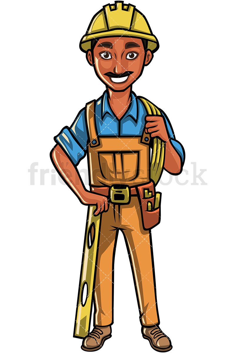 800x1200 Indian Construction Worker Cartoon Vector Clipart