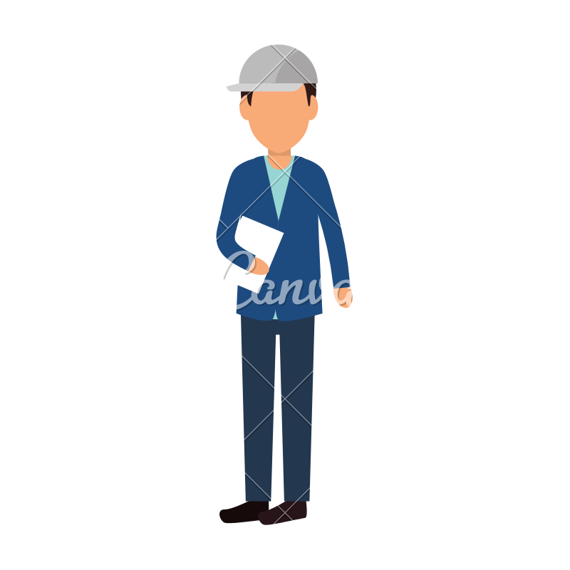 800x800 Construction Worker Vector