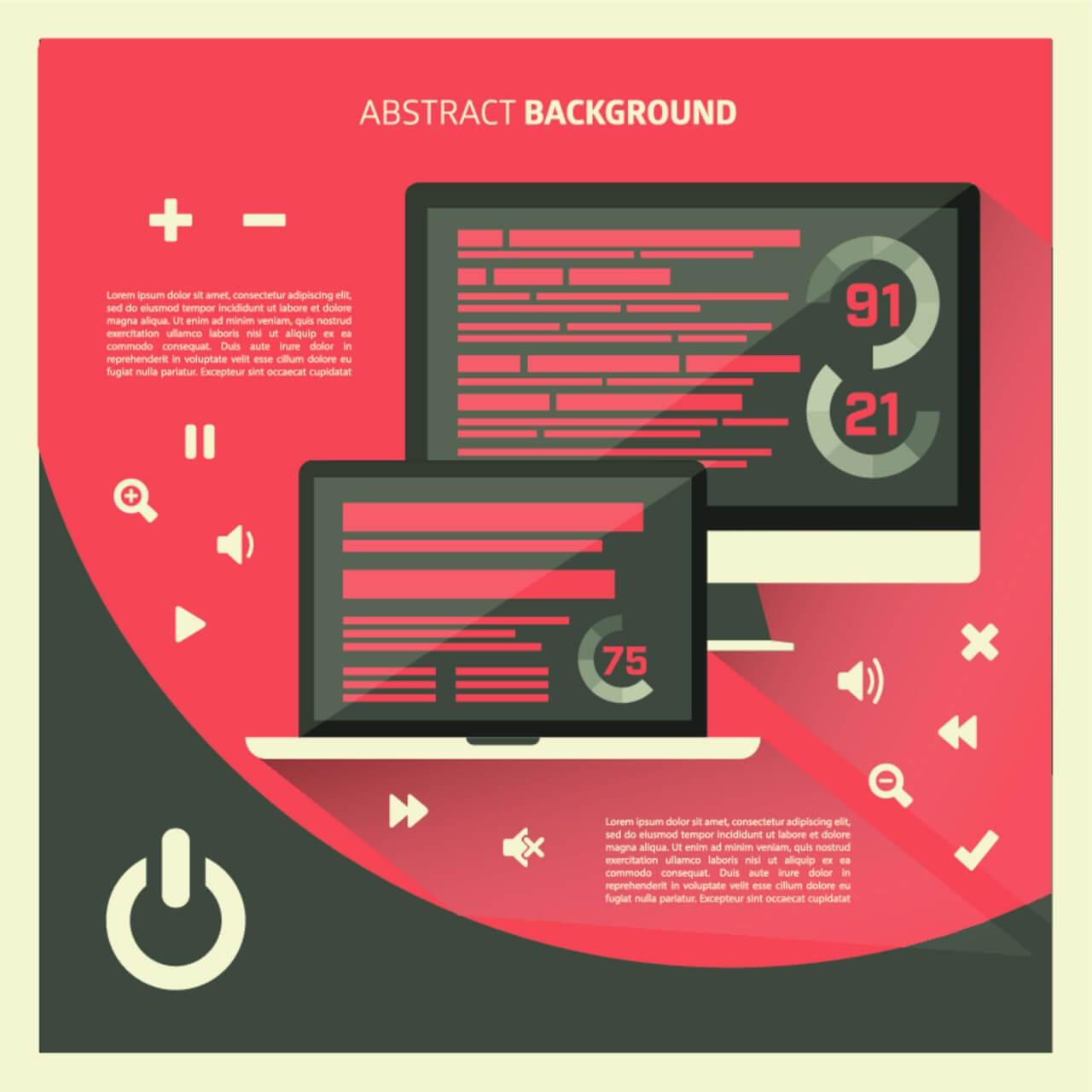 1280x1280 Free Vector Set Of Business Working Elements For Digital Marketing