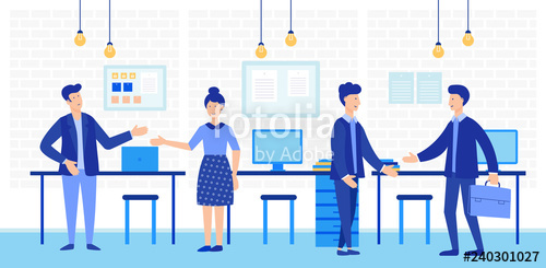 500x245 Coworking Open Space With Creative Office People Business Team