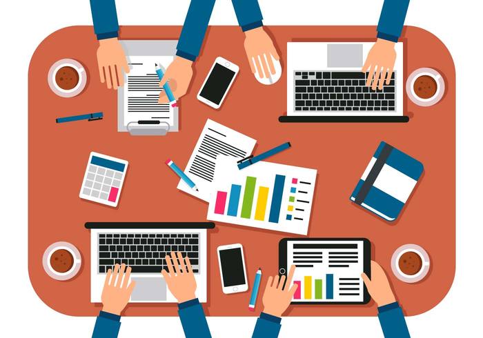 700x490 Free Working Together Vector Free Vectors Ui Download