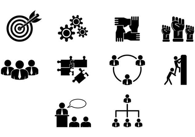 632x443 Set Of Working Together Icons Free Vector Download Cannypic