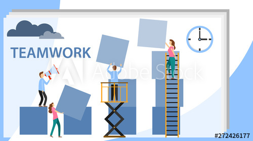 500x278 Teamwork, Time To Work People Connect Elements, People Working