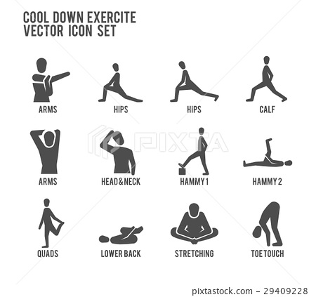 450x423 Warm Up Exercise Stretching Workout Vector Icon