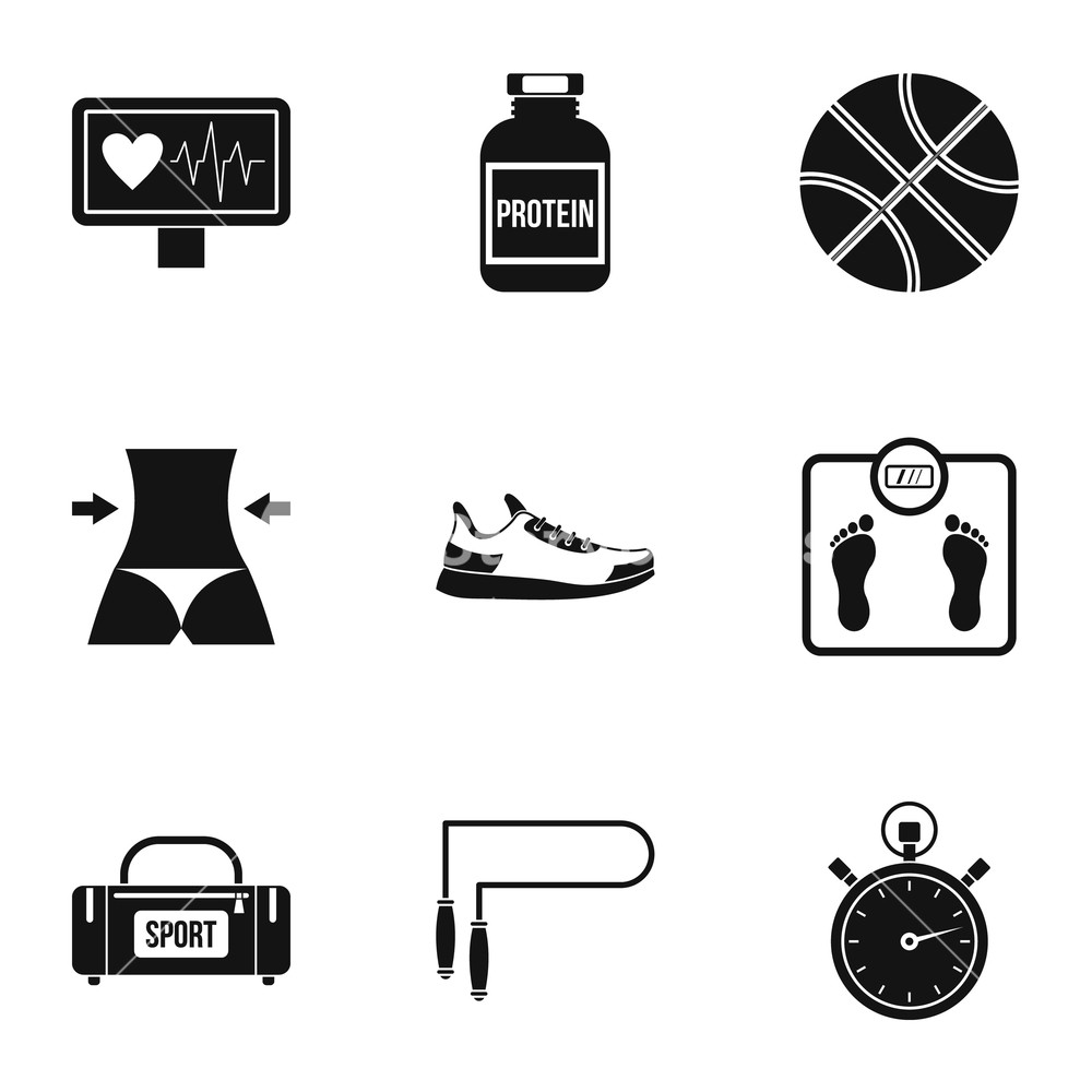 1000x1000 Workout Icons Set Simple Illustration Of Workout Vector Icons