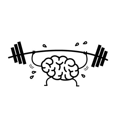 450x450 Brain Workout Vector Concept Illustration Of Hard Working