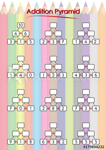 Maths Pyramids For Mental Maths Practice, Complete The Missing 354x500 Maths Pyramids For Mental Maths Practice, Complete The Missing