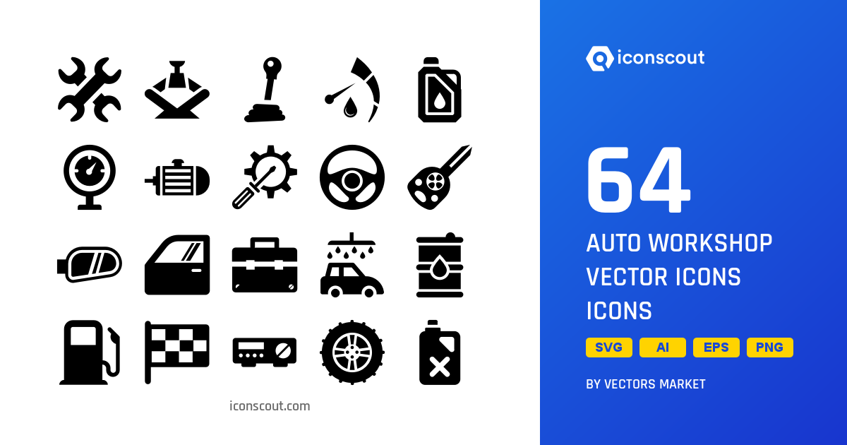 1200x630 Download Auto Workshop Vector Icons Icon Pack