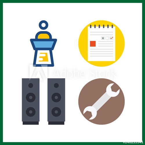 500x500 Workshop Icon Vector Illustration Workshop Set Wrench