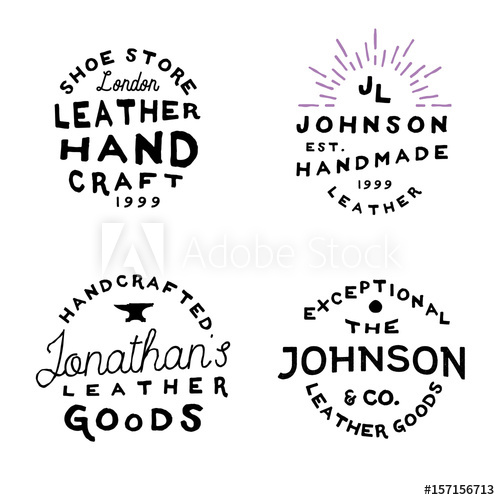 500x500 Leather Goods Workshop Vintage Logo, Vector Illustration