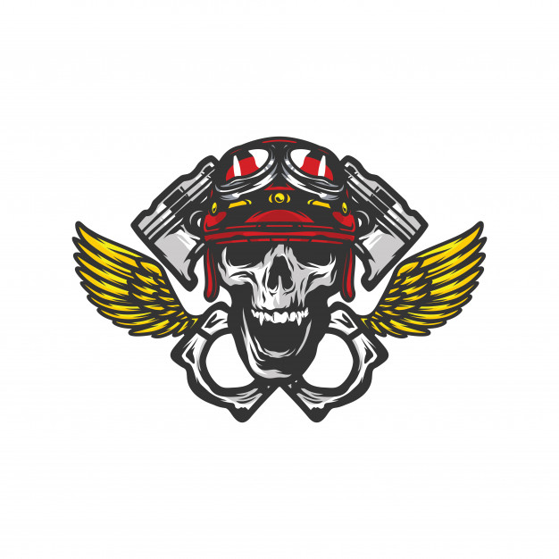 626x626 Skull Workshop Logo Mascot Vector Design Illustration Vector