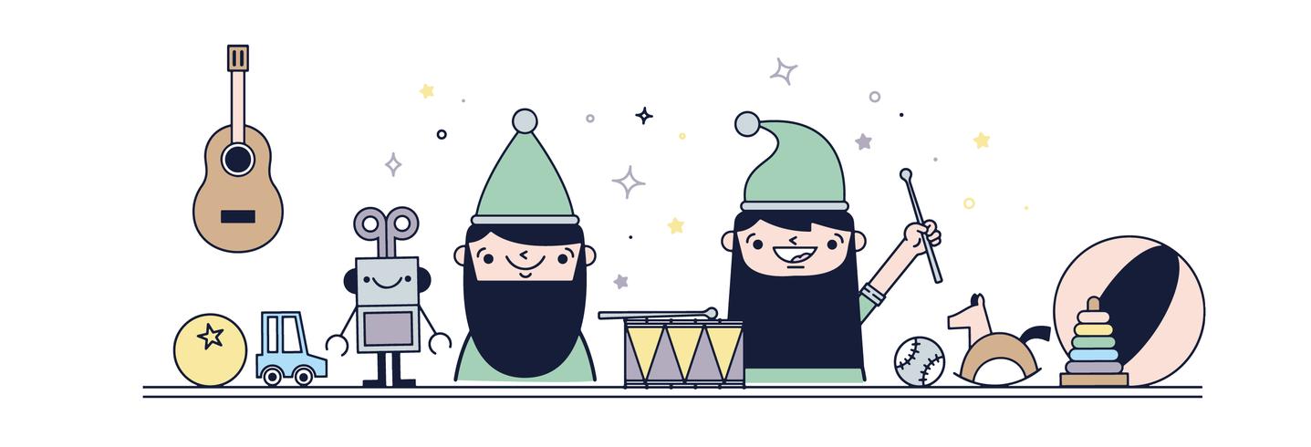 1437x490 Elf Workshop Vector