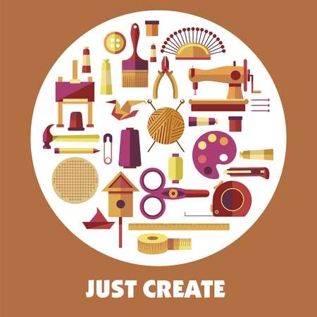 450x450 Just Create Poster For Handicraft And Art Hobby Workshop Vector