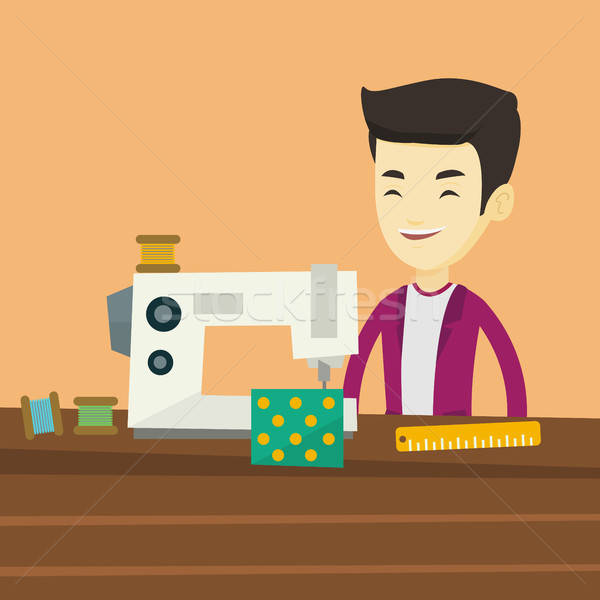 600x600 Seamstress Using Sewing Machine