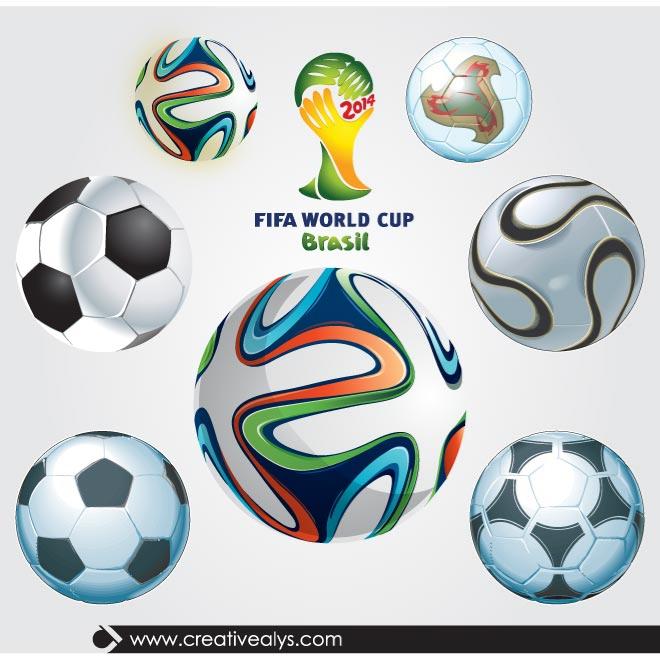 660x660 Free World Cup Soccer Balls Vector Set Files, Vectors
