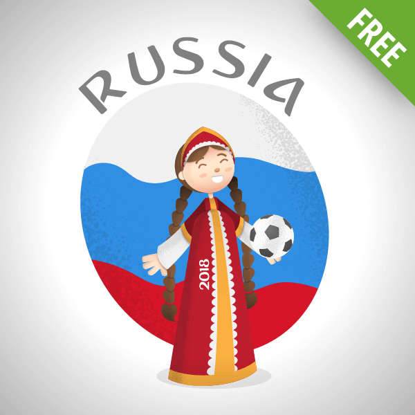 600x600 Russia World Cup Vector Characters