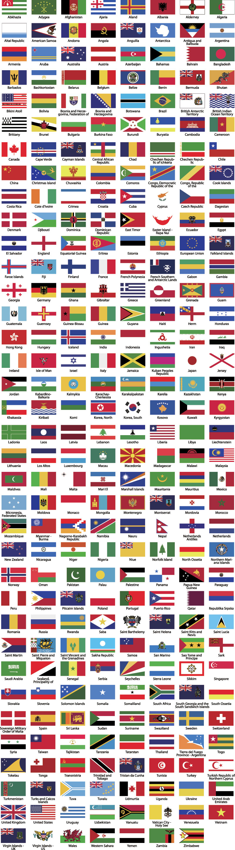 World Flags Vector
