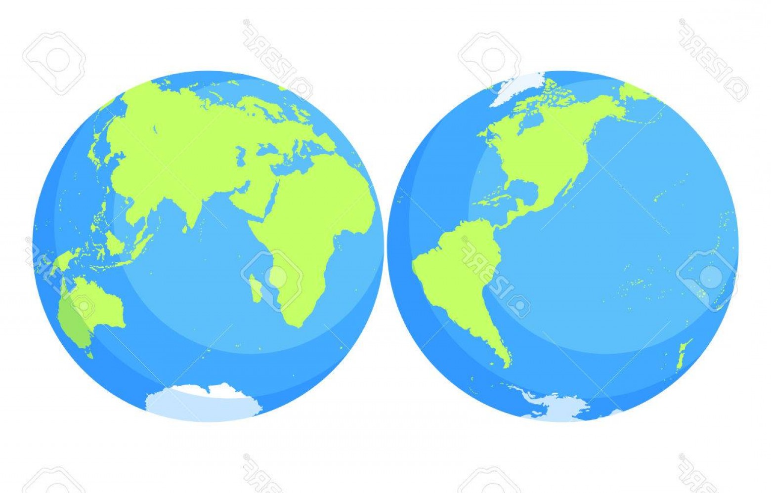 Photostock Vector Earth Globe World Map Set Planet With Continents 1560x998 Photostock Vector Earth Globe World Map Set Planet With Continents