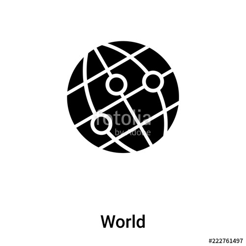 World Icon Vector Isolated On White Background, Logo Concept 500x500 World Icon Vector Isolated On White Background, Logo Concept