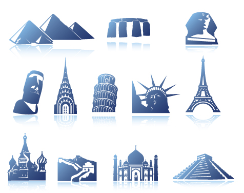 World Landmarks Vector
