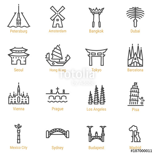 500x500 World Landmarks
