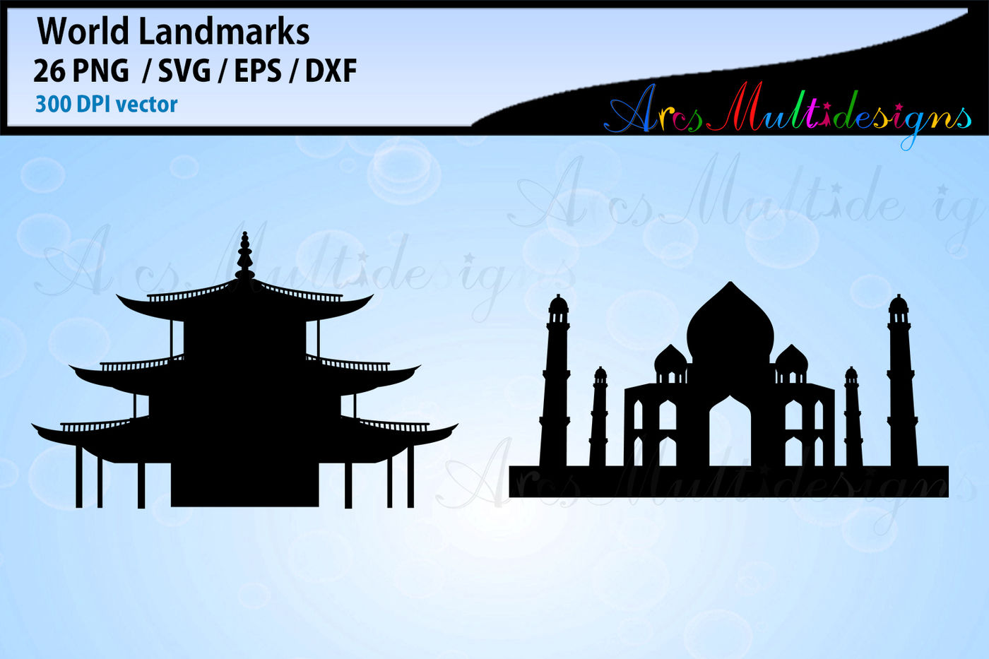 1400x933 World Lankmarks Silhouette World Landmark Vector