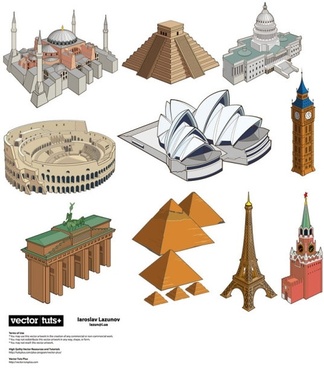 324x368 World Famous Landmark Vector Free Vector Download