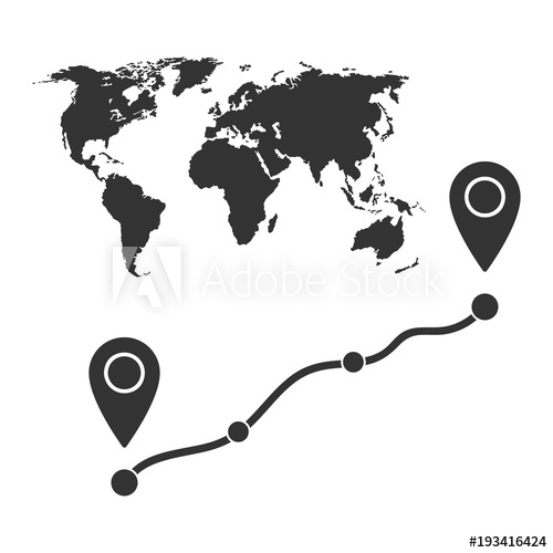 Gps World Map Icon Gps World Map Vector Isolated On White 500x500 Gps World Map Icon Gps World Map Vector Isolated On White