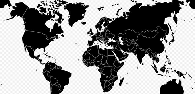 World Map Silhouette Vector 640x311 World Map Silhouette Vector