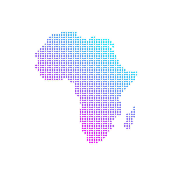 Colorful Africa Dotted World Map Flat Vector Art Print 600x600 Colorful Africa Dotted World Map Flat Vector Art Print