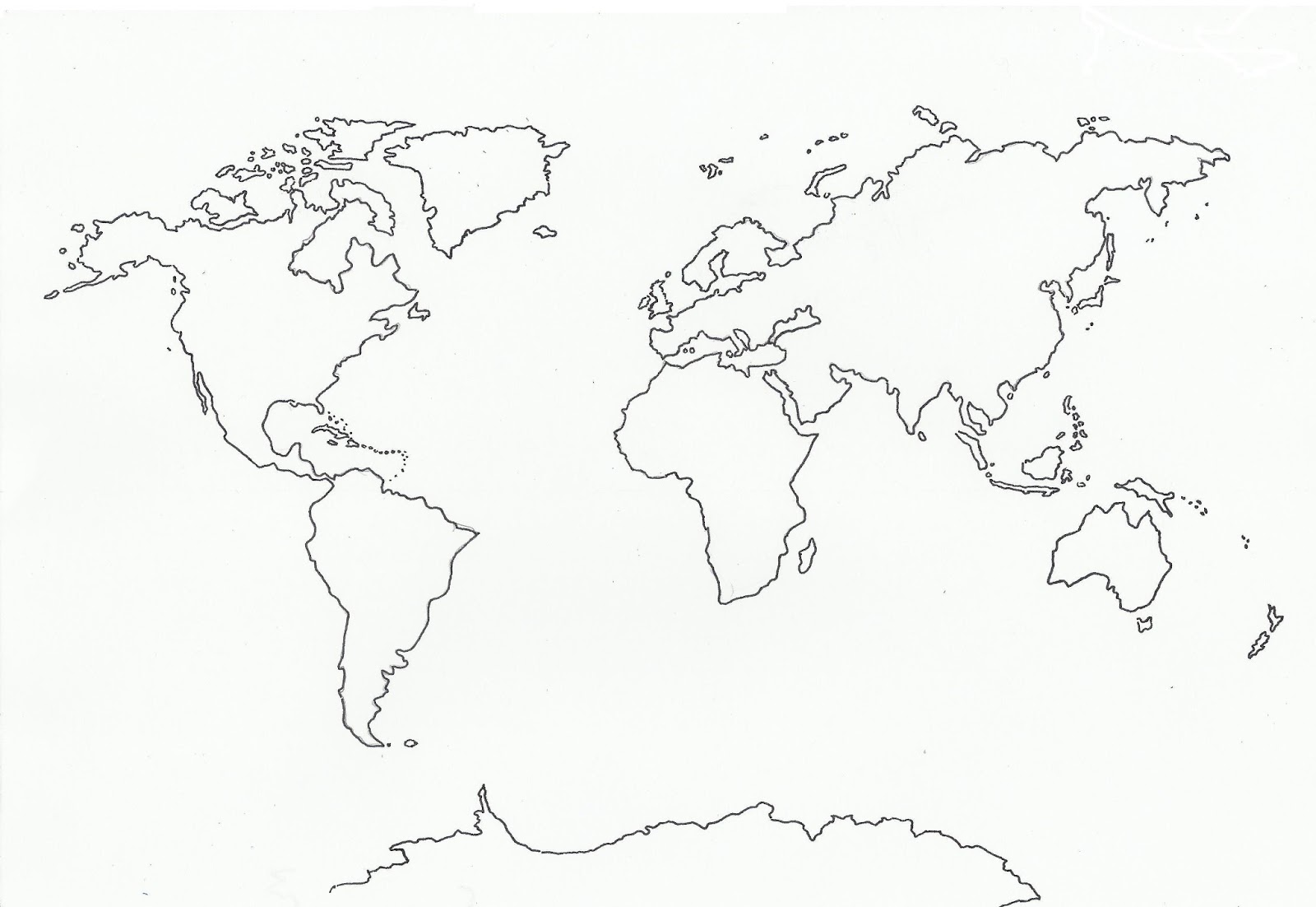 world map black outline