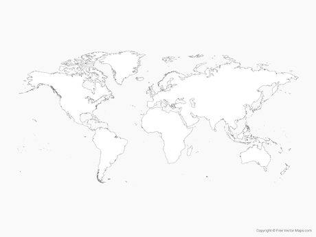 World Map Outline High Resolution Vector at Vectorified.com