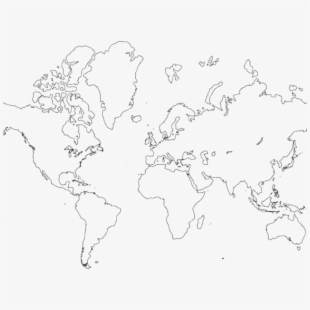 world map outline vector image free download
