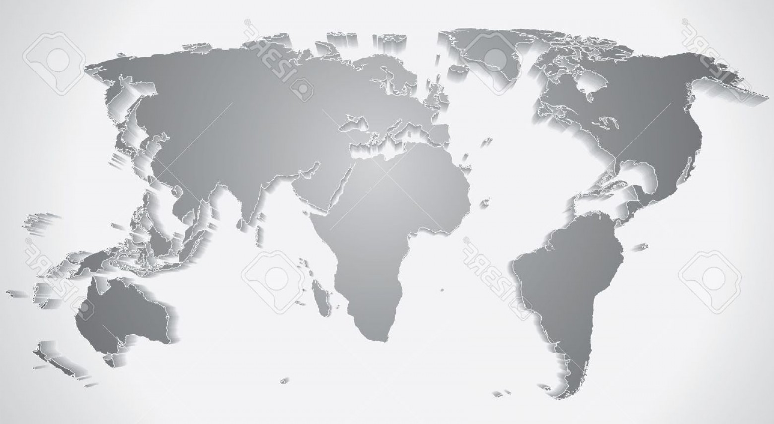 World Map Silhouette Stencil 