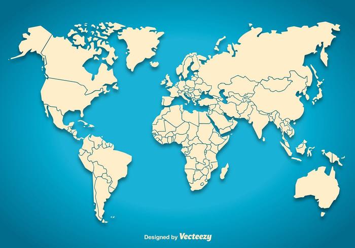 700x490 World Map Free Vector Art