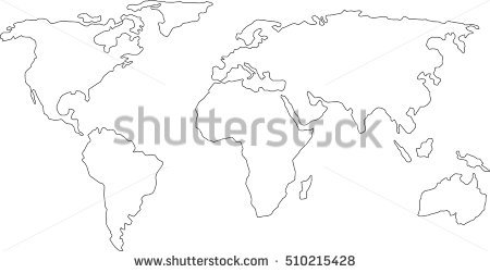 World Map Silhouette Vector at Vectorified.com | Collection of World ...