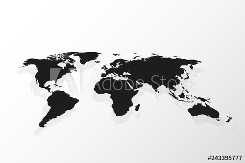 500x334 World Map Vector, Isolated On White Background Travel Worldwide