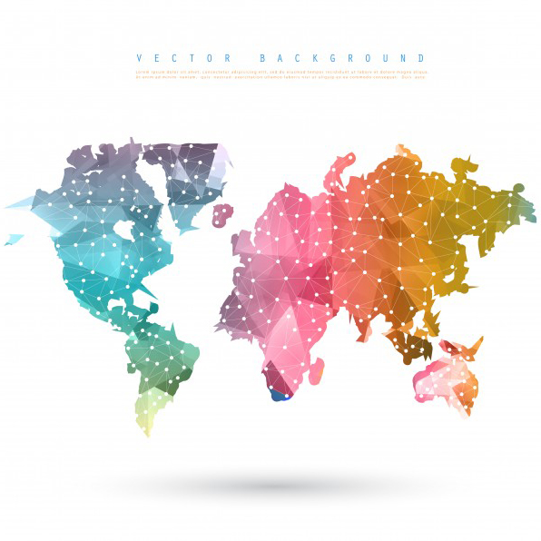 596x596 Free World Map Vector Collection Different Designs