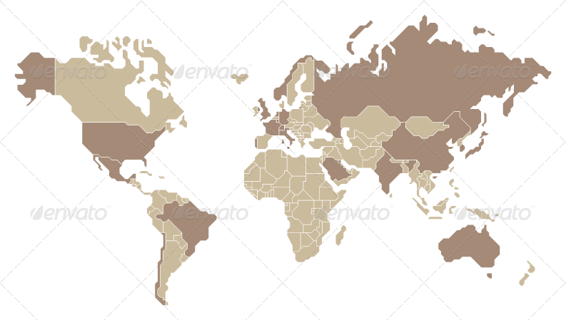 793x449 Vector World Map