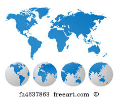 233x194 Free World Map Vector Art Prints And Wall Artwork Freeart