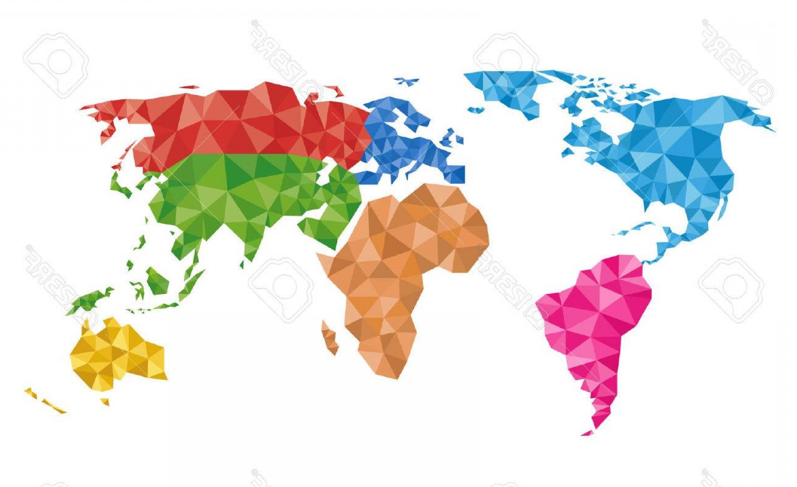 1560x954 Photostock Vector Multicolored Geometric World Map Vector