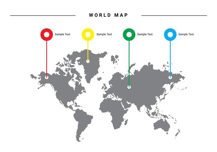 700x490 Colorful World Map Vector