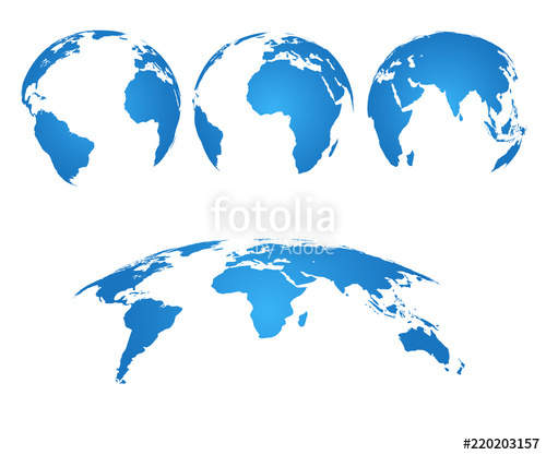 Earth Globe World Map With Silhouette Continents And Oceans 500x417 Earth Globe World Map With Silhouette Continents And Oceans