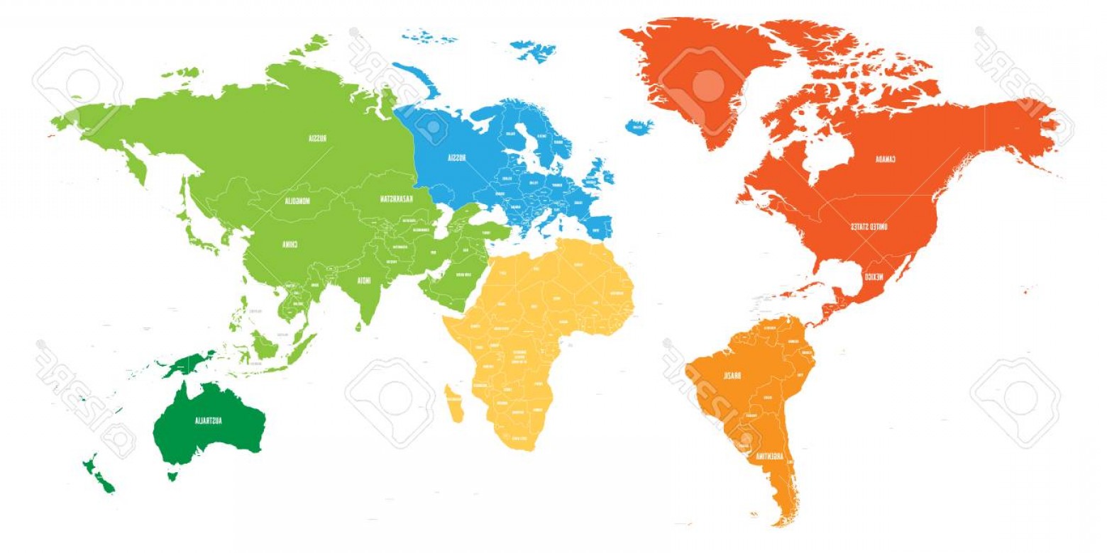 World Map Vector Continents at Vectorified.com | Collection of World ...