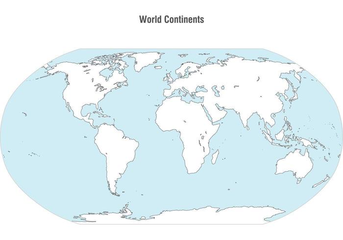 World Continents Map Vector 700x490 World Continents Map Vector