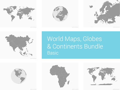 World Maps, Globes Continents Bundle 460x345 World Maps, Globes Continents Bundle