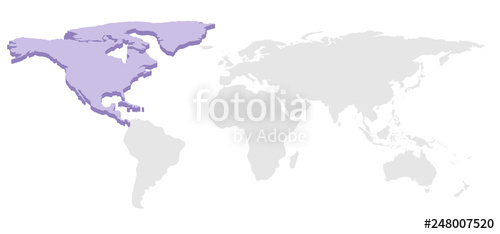World Map Vector On North America Continent And Gray On Another 500x234 World Map Vector On North America Continent And Gray On Another