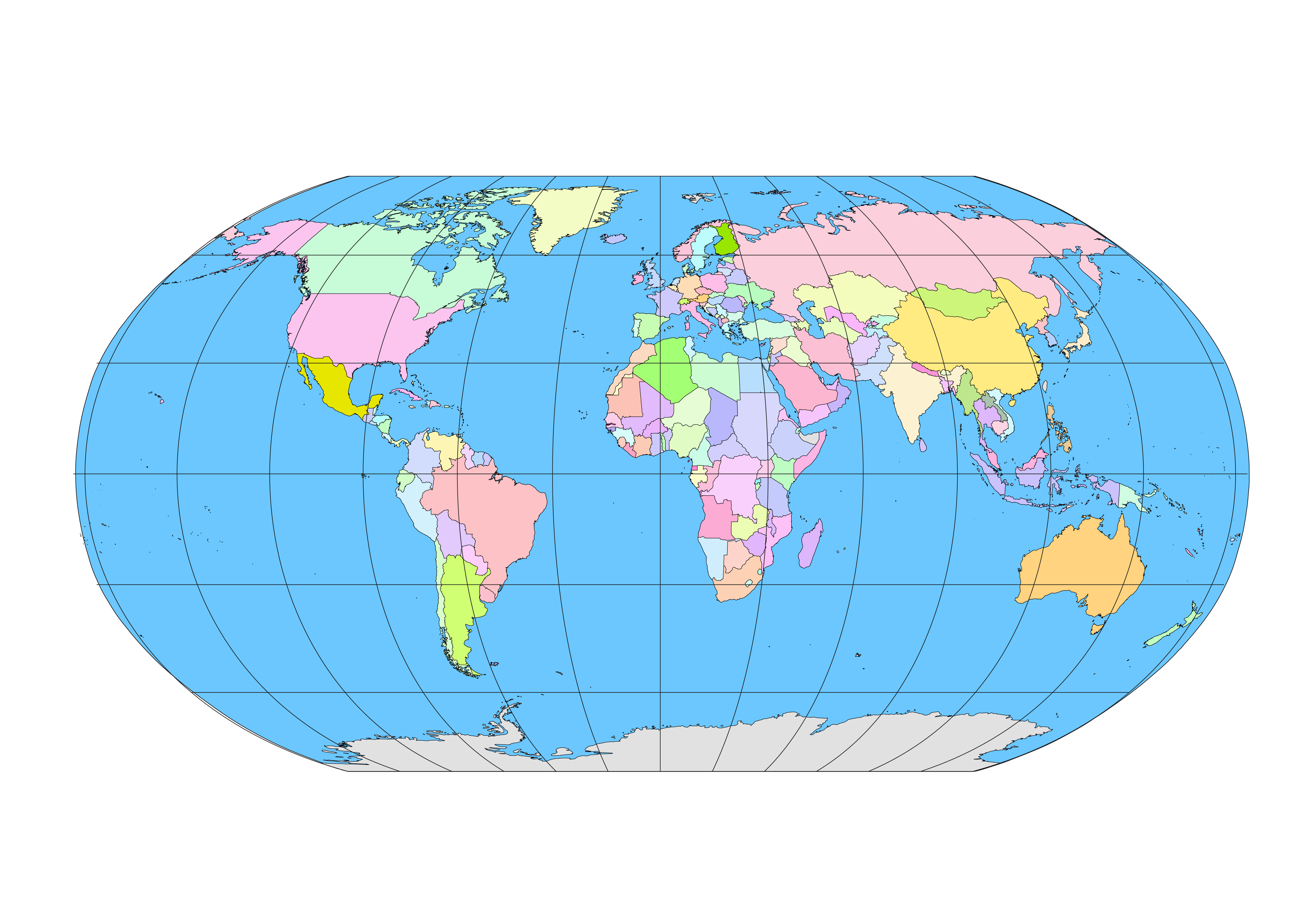 Detailed World Map Vector at Vectorified.com | Collection of Detailed ...